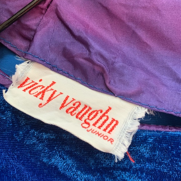 1960s Mini Mod Blue Dress: Teen or Women’s XXS Petite - Picture 3 of 7